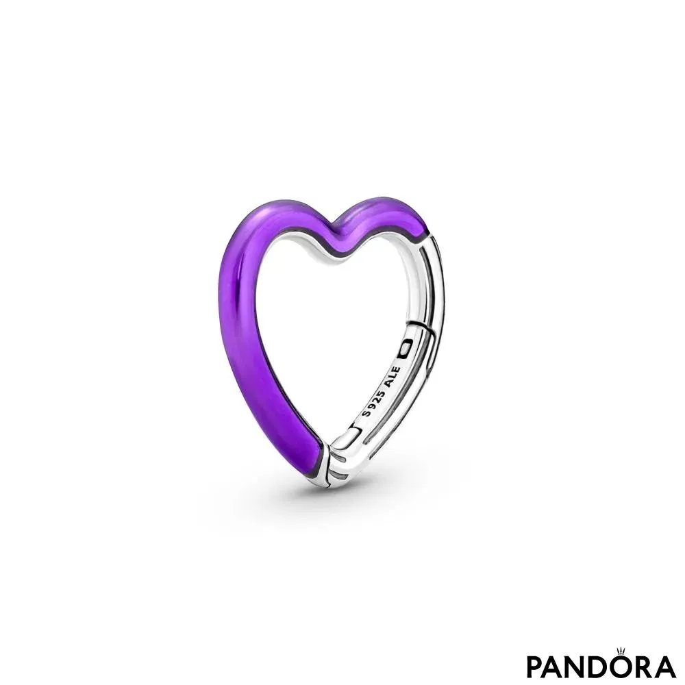 Conector de stil Pandora ME Inimă violet intens 